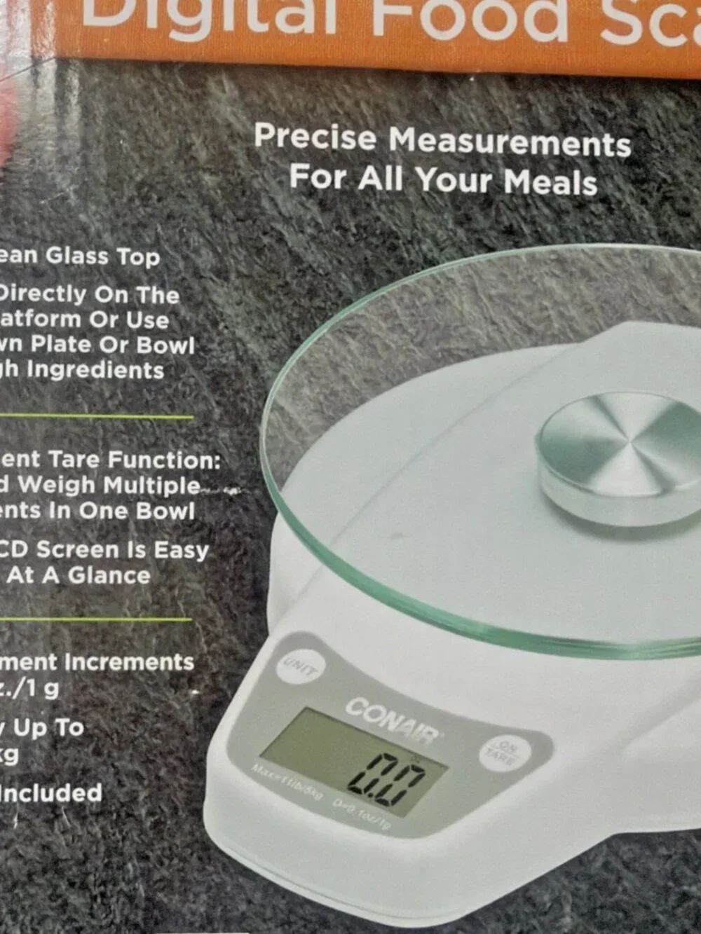 Digital Food Scale By CONAIR CNF130 Capacity 11Ib
